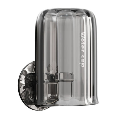 Suport Multifunctional 2 in 1, Pahar si Suport pentru Periuta de Dinti, Klevo, Plastic, Dimensiune: 10.4 x 7.3 x 7.3 cm, Gri