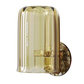 Suport Multifunctional 2 in 1, Pahar si Suport pentru Periuta de Dinti, Klevo, Plastic, Dimensiune: 10.4 x 7.3 x 7.3 cm, Maro Galbui