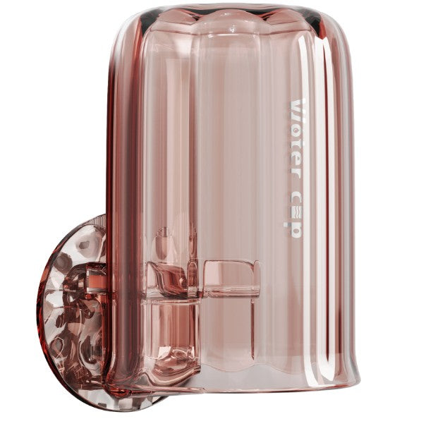 Suport Multifunctional 2 in 1, Pahar si Suport pentru Periuta de Dinti, Klevo, Plastic, Dimensiune: 10.4 x 7.3 x 7.3 cm, Roz