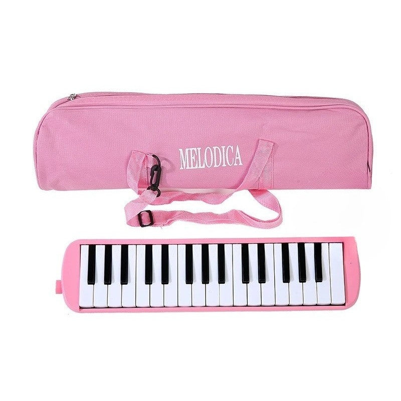 Muzicuta Melodica 32 Clape, Klevo, din ABS, pentru Incepatori, 45 x 13 x 7 cm, Include Husa si Suflator, Roz