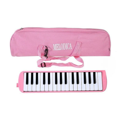 Muzicuta Melodica 32 Clape, Klevo, din ABS, pentru Incepatori, 45 x 13 x 7 cm, Include Husa si Suflator, Roz