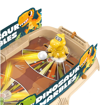 Joc de Masa Interactiv Dino Marbles pentru Copii, Klevo, 4 Mingi, Tabela Scor, 40.7x27x14 cm, Maro