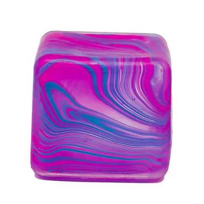 Cub Fidget 3D de Gheata, Klevo, Jucarie Antistres din Maltoza, 70 g, 3.5x3.5x3.5 cm, Comprimabil cu Revenire Lenta, Mov