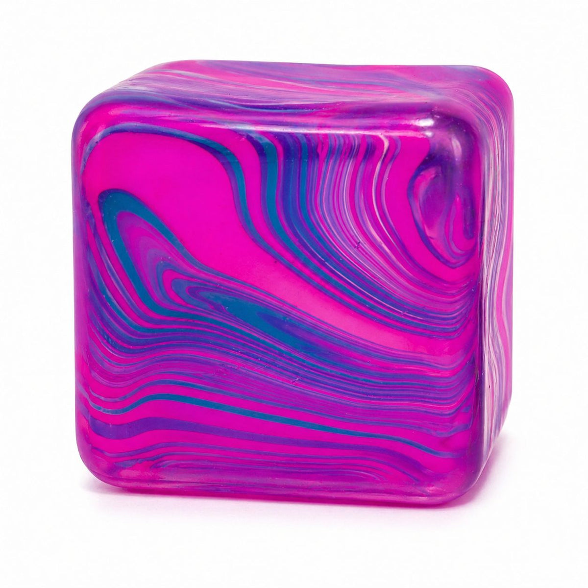 Cub Fidget 3D de Gheata, Klevo, Jucarie Antistres din Maltoza, 70 g, 3.5x3.5x3.5 cm, Comprimabil cu Revenire Lenta, Mov