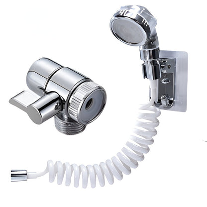 Set Extensie de Dus, Klevo, pentru Baterie Baie sau Bucatarie, 4 Piese, Filtru de Ioni Negativi, Furtun Flexibil de 1.5 Metri, Argintiu