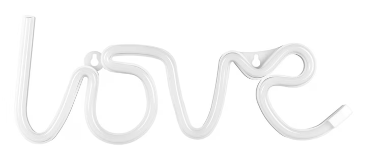 Neon LED - Love, alb, 34,5x13cm