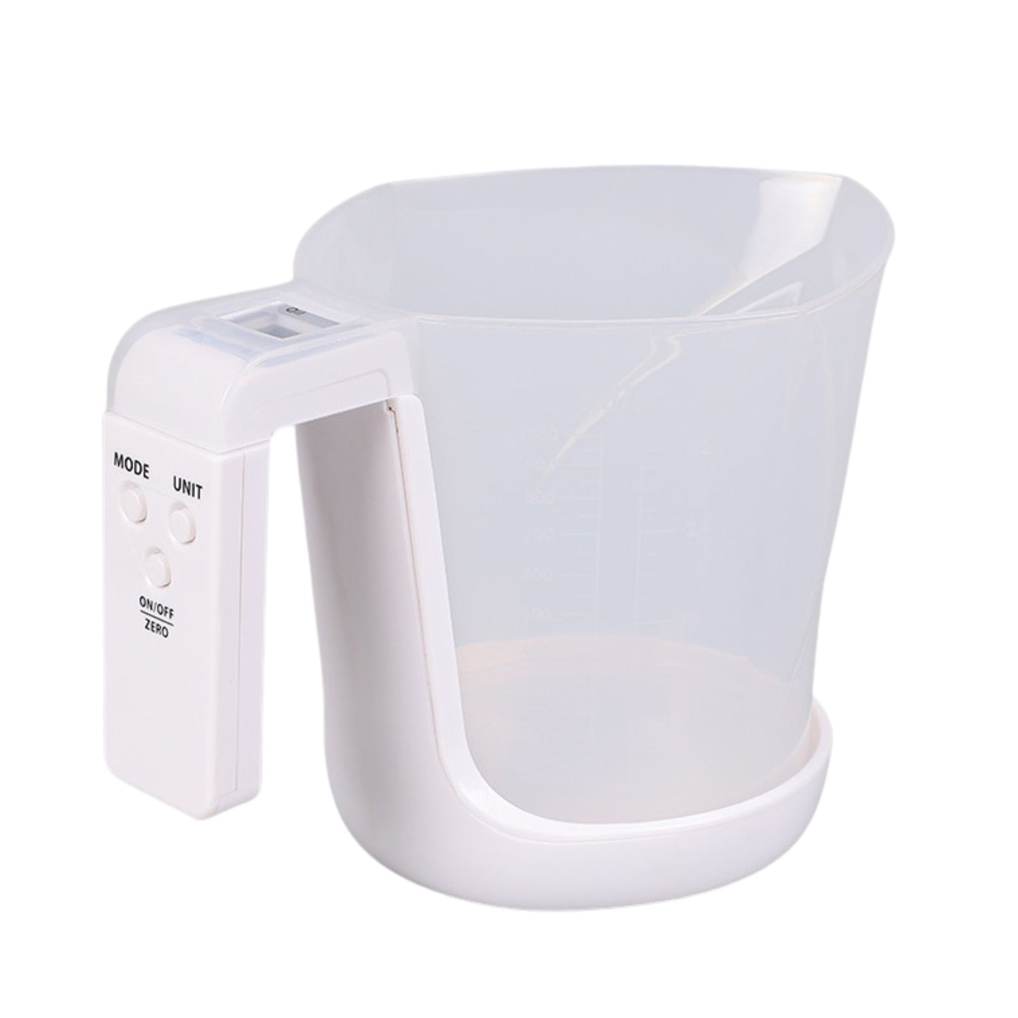 Cantar de Bucatarie 2 in 1, Klevo, Model Electronic, Tip Cana Gradata cu Masurare, pentru Lichide si Solide, Display Automat, 21.5 x 14.3 x 15 cm, Alb