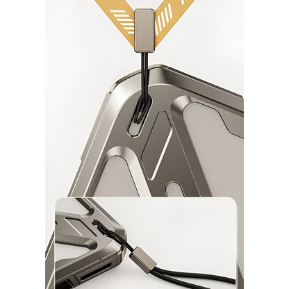 Husa de Protectie Armor Metal Compatibila cu iPhone 15 Pro, Klevo, Antizgariere, Antisoc, Protectie Supraincalzire, Gri Metalizat