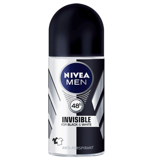 Antiperspirant Roll On, NIVEA, Black White Invisible Original, 50 ml