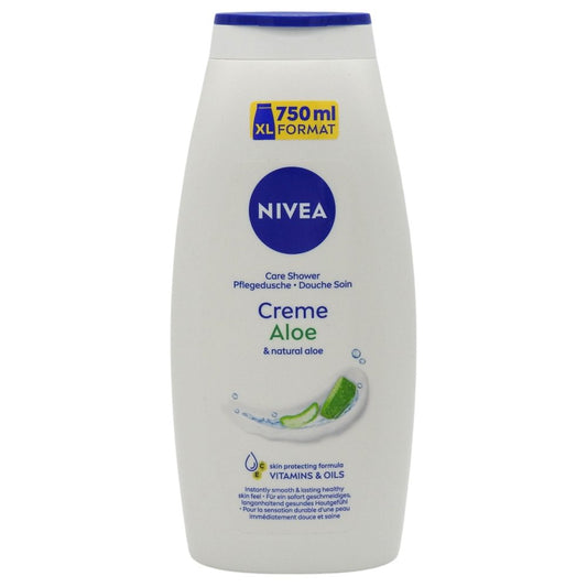 Gel de Dus si Spumant de Baie, NIVEA, Creme Aloe, 750 ml