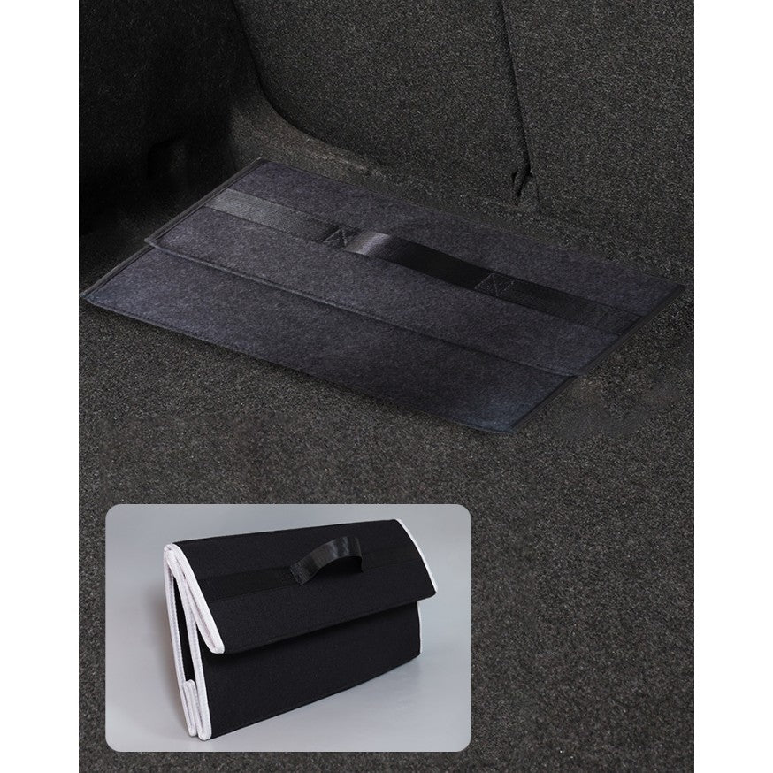 Organizator Portbagaj Auto Pliabil, Klevo, Cutie Depozitare Multifunctionala, Material Textil Non Woven, 50 x 17 x 24 cm, Negru