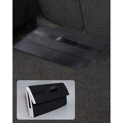 Organizator Portbagaj Auto Pliabil, Klevo, Cutie Depozitare Multifunctionala, Material Textil Non Woven, 50 x 17 x 24 cm, Negru