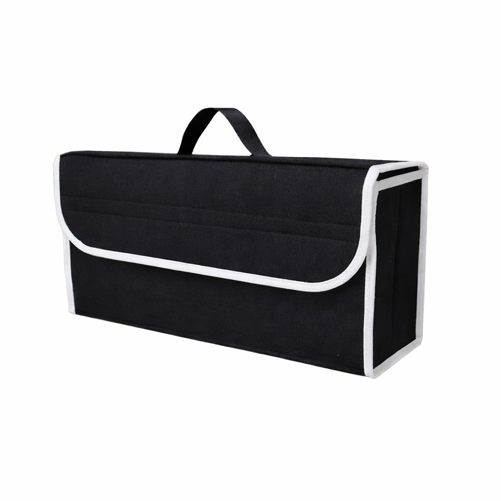 Organizator Portbagaj Auto Pliabil, Klevo, Cutie Depozitare Multifunctionala, Material Textil Non Woven, 50 x 17 x 24 cm, Negru
