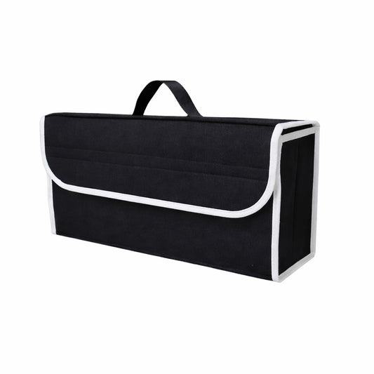 Organizator Portbagaj Auto Pliabil, Klevo, Cutie Depozitare Multifunctionala, Material Textil Non Woven, 50 x 17 x 24 cm, Negru