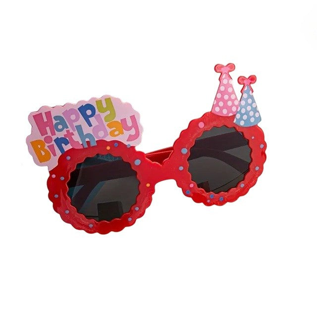 Ochelari Decorativi, Klevo, pentru Petrecere, din ABS, Unisex, Model Happy Birthday, 13.5 x 8.5 cm, Rosu