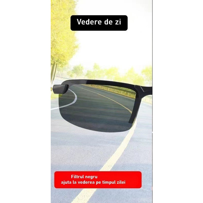 Ochelari de Soare, Klevo, Polarizati, pentru Condus, Ciclism, 400 UV, cu Lentila Neagra pentru Protectie, Rama Neagra, Pc, 14 x 3.7 cm, 15.2 g