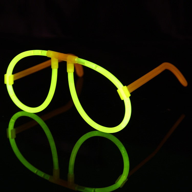 Ochelari Decorativi, Klevo, din Plastic, Fluorescenti, Accesoriu Petrecere, Galben