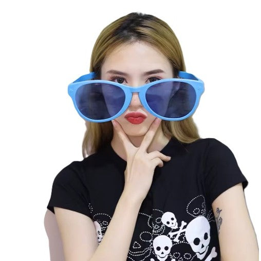 Ochelari Deghizare, Klevo, Marime Exagerata, din Plastic, 26 x 9 cm, Albastru