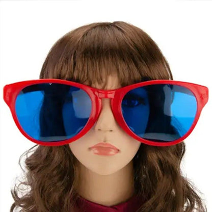 Ochelari Deghizare, Klevo, Marime Exagerata, din Plastic, 26 x 9 cm, Rosu