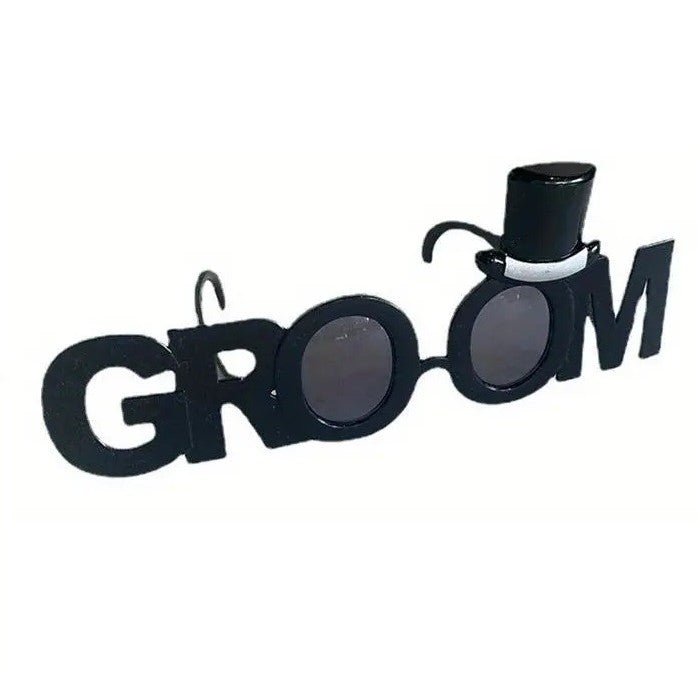 Ochelarii Decorativi, Klevo, Tema Nunta, Model Groom (Ginere), din Plastic, Negru