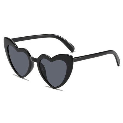 Ochelari in Forma de Inima, Klevo, pentru Petrecerea Burlacitelor, Tematica Nunta, Protectie Soare, 14.7x4.9x14.2 cm, Negru