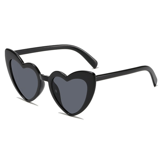 Ochelari in Forma de Inima, Klevo, pentru Petrecerea Burlacitelor, Tematica Nunta, Protectie Soare, 14.7x4.9x14.2 cm, Negru
