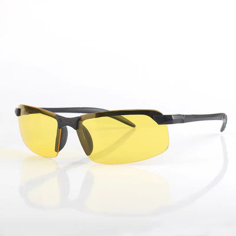 Ochelari pentru Viziune pe Timp de Noapte, Klevo, Polarizati, pentru Condus, Ciclism, cu Lentila Galbena, pentru Protectie, Rama Neagra, Pc, 14 x 3.7 cm, 15.2 g