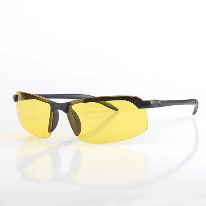 Ochelari pentru Viziune pe Timp de Noapte, Klevo, Polarizati, pentru Condus, Ciclism, cu Lentila Galbena, pentru Protectie, Rama Neagra, Pc, 14 x 3.7 cm, 15.2 g