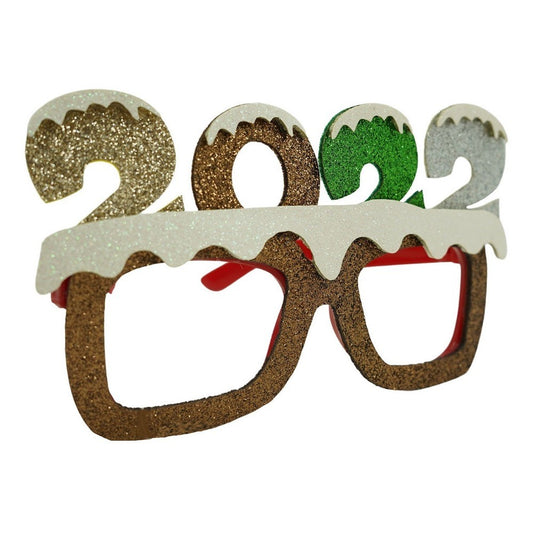 Ochelari petrecere de Revelion, 2022, Maro, din Plastic si Poliester, Klevo