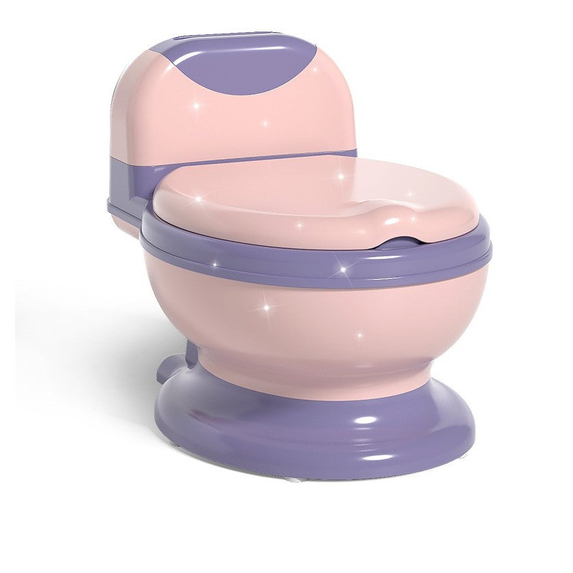 Olita Bebelusi, Klevo, pentru Copii 1 - 8 Ani, Model Toaleta Adulti, Colac Moale PVC, Compartiment Detasabil, Cutie Depozitare Hartie, 34 x 32 x 19 cm, Roz/Mov