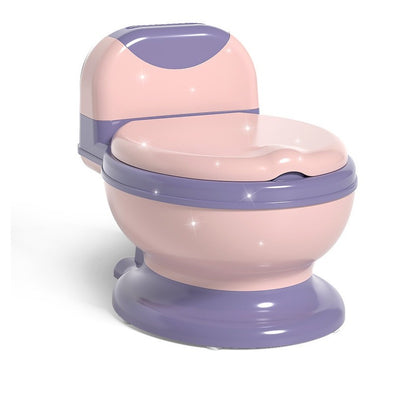 Olita Bebelusi, Klevo, pentru Copii 1 - 8 Ani, Model Toaleta Adulti, Colac Moale PVC, Compartiment Detasabil, Cutie Depozitare Hartie, 34 x 32 x 19 cm, Roz/Mov