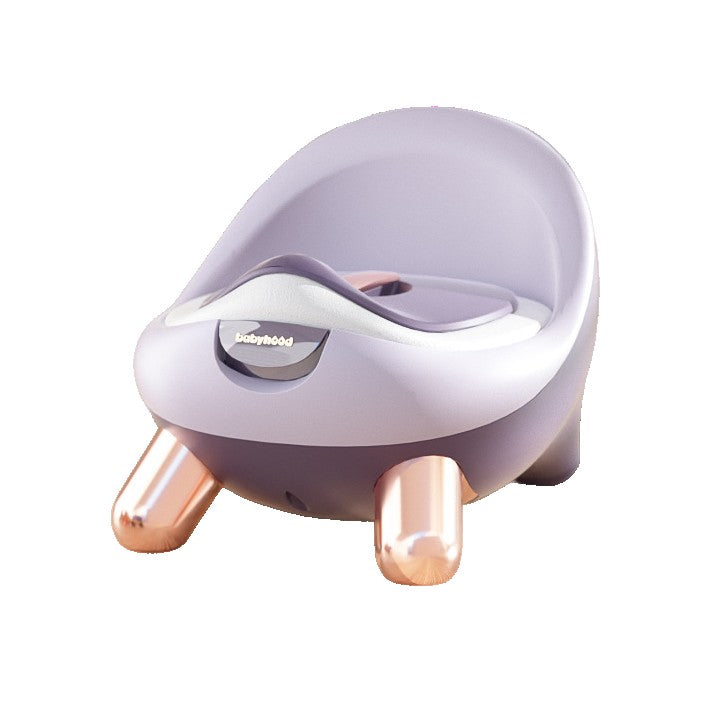 Olita pentru Copii, Klevo, +1an, Portabila, cu Capac, Model Prietenos, Non-Toxic, Compartiment Detasabil, cu 4 Picioare, Usor de Curatat, Mov Gold