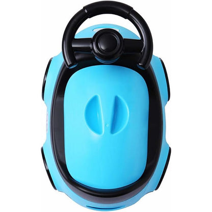 Olita pentru Copii, Klevo, +1an, Portabila, Design Masinuta cu Capac, Model Prietenos, Non-Toxic, Compartiment Detasabil, Usor de Curatat, Albastru