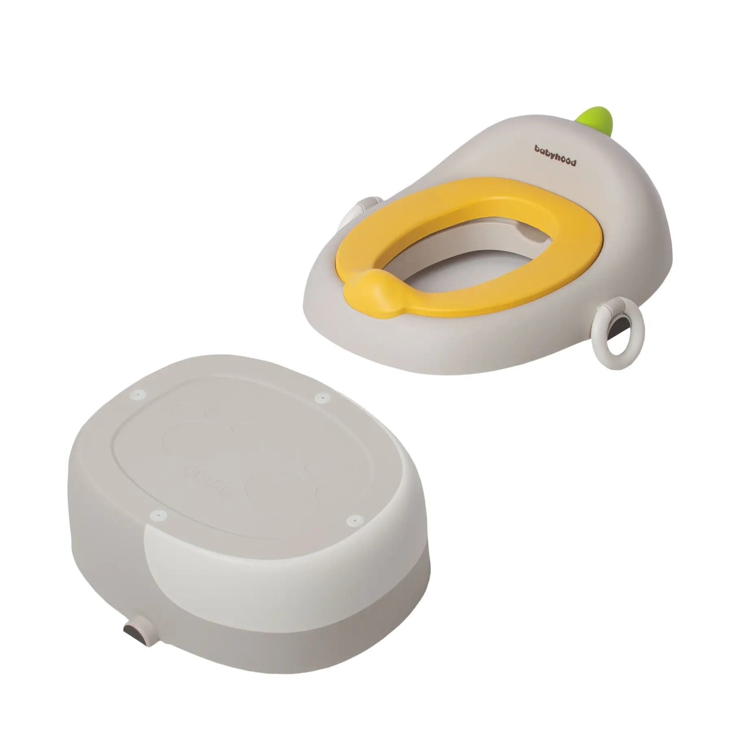 Olita pentru Copii, Klevo, 3 in 1, Detasabila, Inaltator, Reductor WC, cu Capac, 100 de Saci de Unica Folosinta, Gri