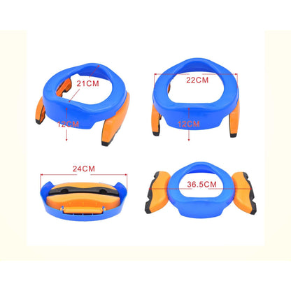 Olita Portabila 2 in 1, Klevo, Olita + Capac de Toaleta, din Plastic, Diametru 21 cm, Albastru