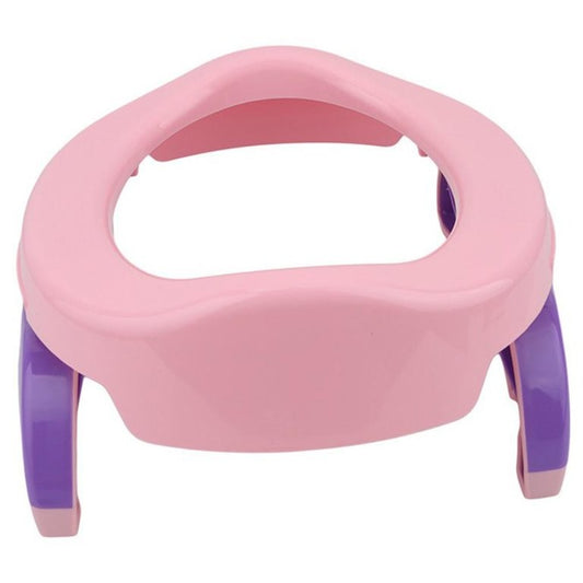 Olita Portabila 2 in 1, Klevo, Olita + Capac de Toaleta, din Plastic, Diametru 21 cm, Roz