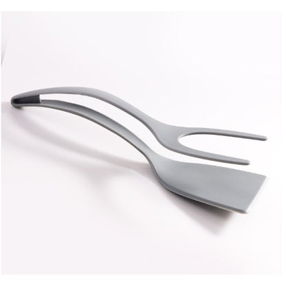 Spatula Multifunctionala tip Cleste, Klevo, Spatula Cleste pentru Gatit, Silicon PP, pentru Alimente, Carne, Paine, 31 x 8.5 cm Gri