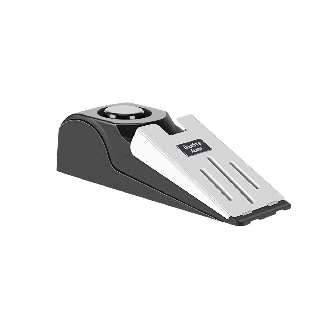 Opritor pentru Usa cu Alarma, Klevo, 120DB, cu Baterii, cu 3 Trepte de Sensibilitate, Antialunecare, Buton ON-OFF, 14x4.5x4 cm, Negru