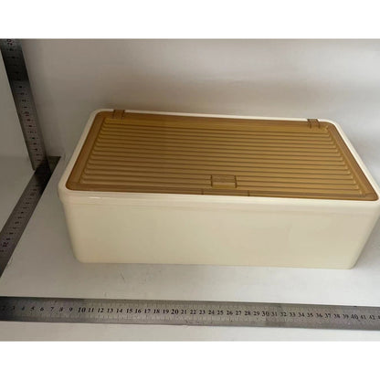 Organizator Cosmetice, Klevo, Montare pe Perete fara Perforare, 36.5x10.9x20 cm, cu 3 Rafturi, din PP si ABS, Bej, Usa Transparenta
