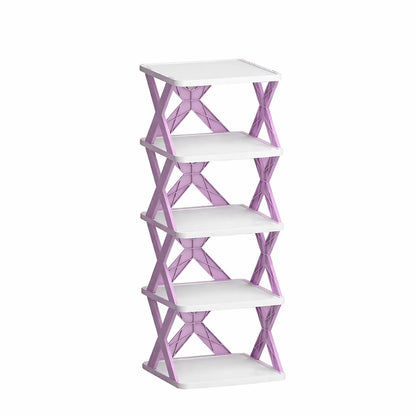 Organizator de Pantofi, Klevo, 5 Straturi, din ABS, Suport Modular, 65.5 x 24 x 26 cm, Mov