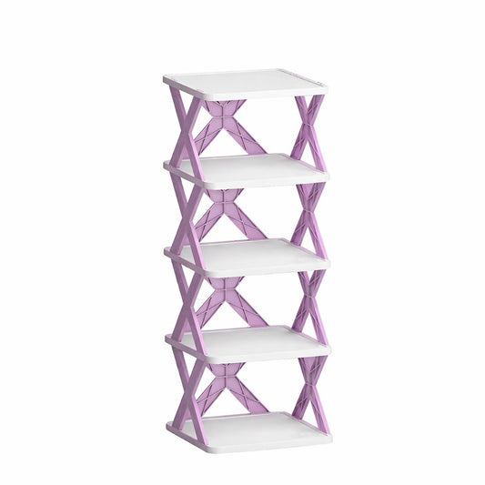 Organizator de Pantofi, Klevo, 5 Straturi, din ABS, Suport Modular, 65.5 x 24 x 26 cm, Mov