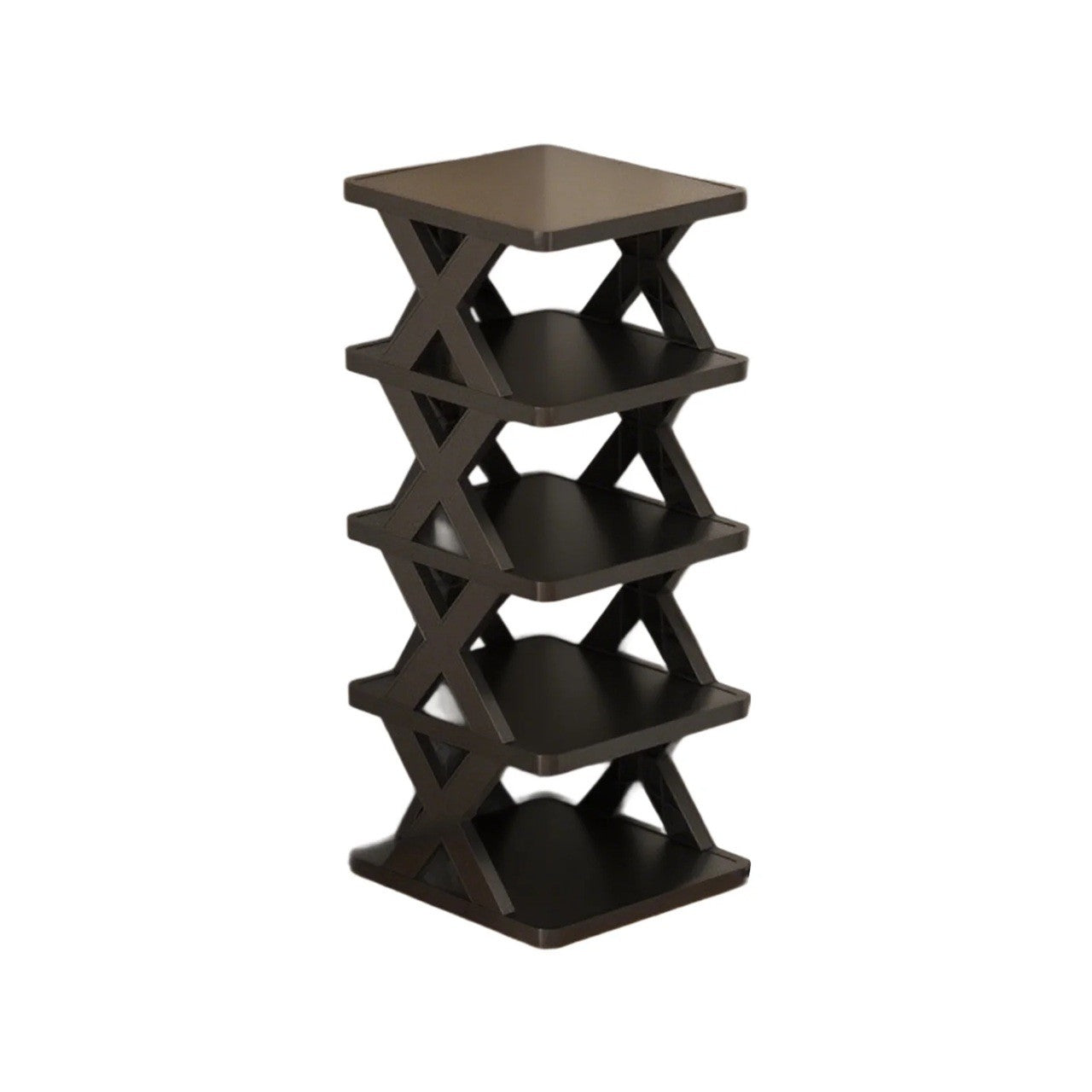 Organizator de Pantofi, Klevo, 5 Straturi, din ABS, Suport Modular, 65.5 x 24 x 26 cm, Negru