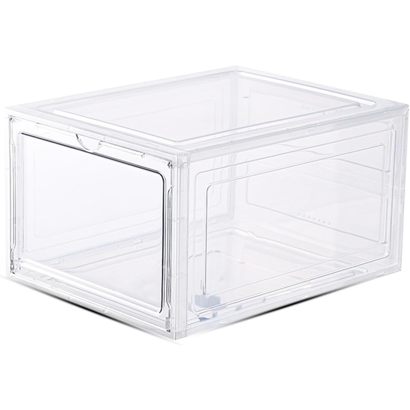 Organizator de Pantofi, Klevo, din PP+ABS, Usa Frontala Magnetica, Rezistenta la Praf, Anti-Oxidare, Utilizare Multipla, 36 x 28 x 21 cm, Transparent