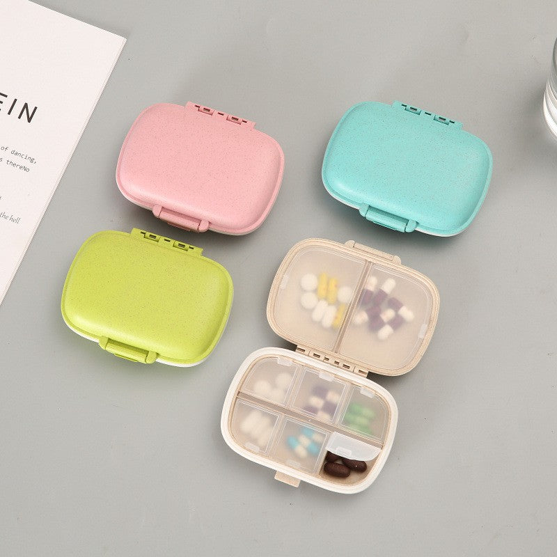 Organizator medicamente, Plastic, 8 compartimente, 0.1 L, Alb, Klevo, 11 x 7 cm