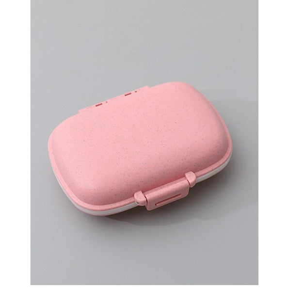 Organizator medicamente, Plastic, 8 compartimente, 0.1 L, Roz, Klevo, 11 x 7 cm