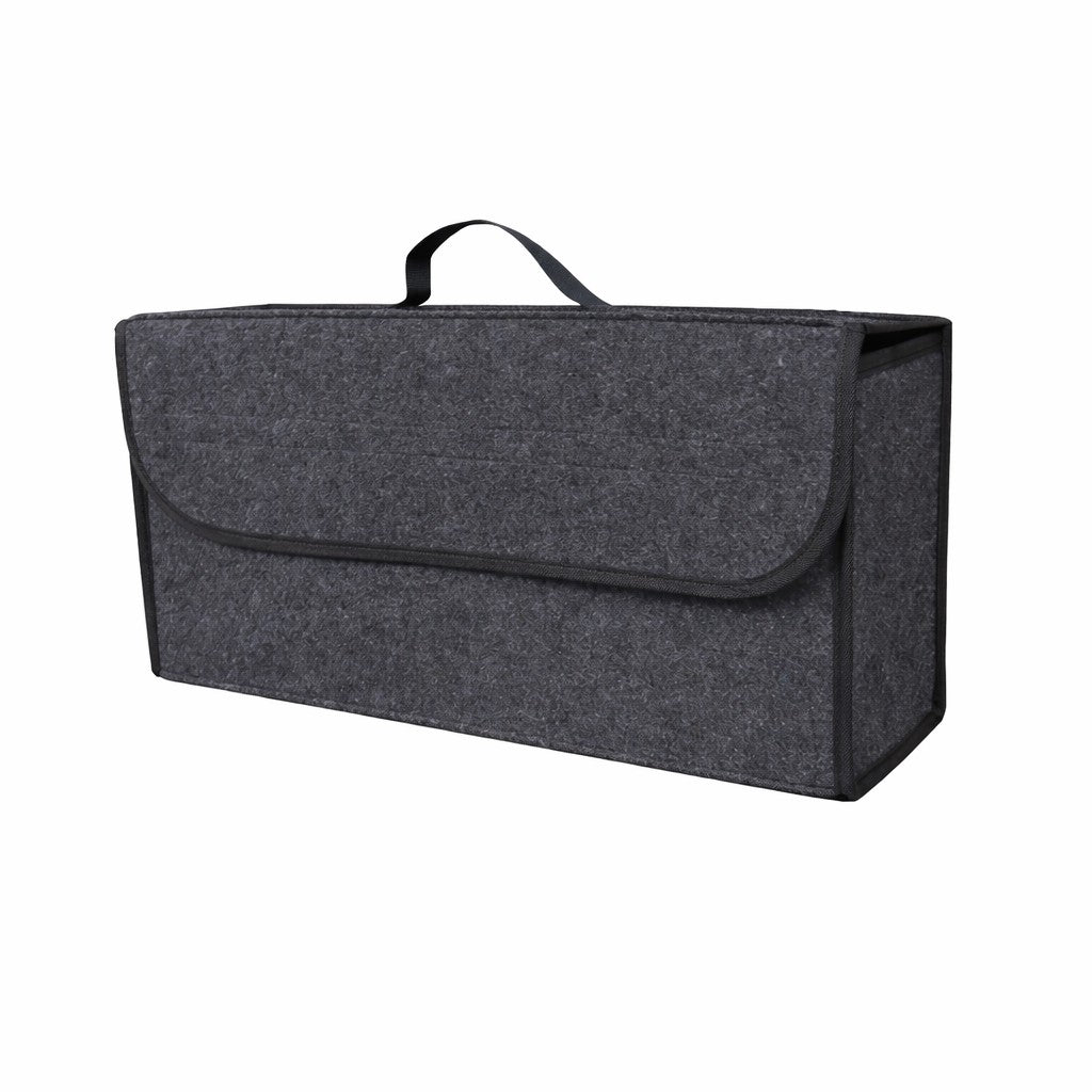 Organizator Portbagaj Auto Pliabil, Klevo, Cutie Depozitare Multifunctionala, Material Textil Non Woven, 50 x 17 x 24 cm, Gri