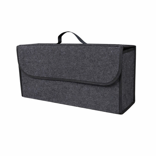 Organizator Portbagaj Auto Pliabil, Klevo, Cutie Depozitare Multifunctionala, Material Textil Non Woven, 50 x 17 x 24 cm, Gri