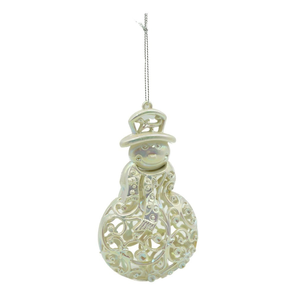 Ornament brad de Craciun, Perlat, in forma de Om de zapada, 8 cm x 13 cm, Plastic, Klevo