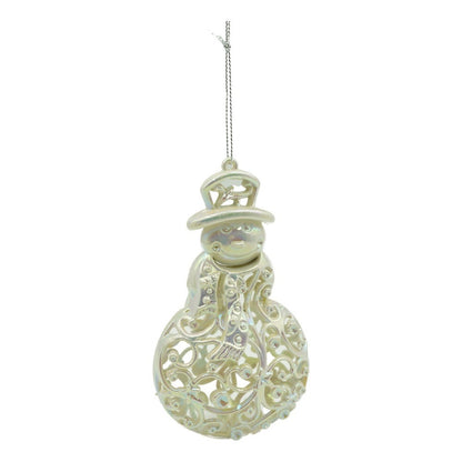Ornament brad de Craciun, Perlat, in forma de Om de zapada, 8 cm x 13 cm, Plastic, Klevo
