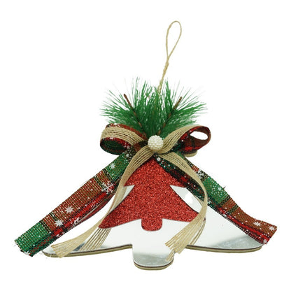 Ornament brad, Klevo, Brad, Argintiu, Lucios, 14*15CM, Acril, Interior/ Exterior